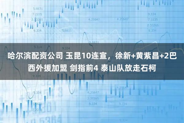 哈尔滨配资公司 玉昆10连宣，徐新+黄紫昌+2巴西外援加盟 剑指前4 泰山队放走石柯